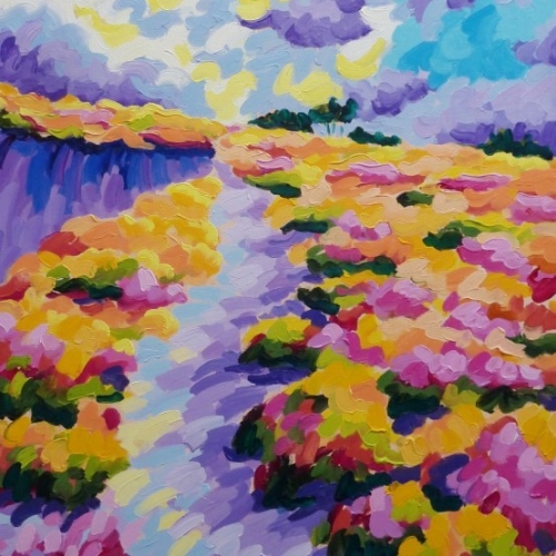 VERS CAP FREHEL  Olieverf 140x100cm  Frans van Veen