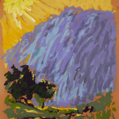 Mont Sainte Victoire 48 - Pastel 65x50cm, Frans van Veen 2019