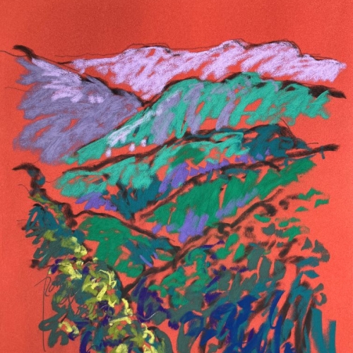 Pastel, 65x50cm, LubÃ©ron