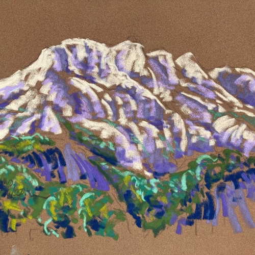 Pastel, 50x65cm, Sainte Victoire 