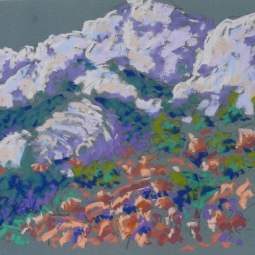 Pastel 50x65cm Sainte Victoire